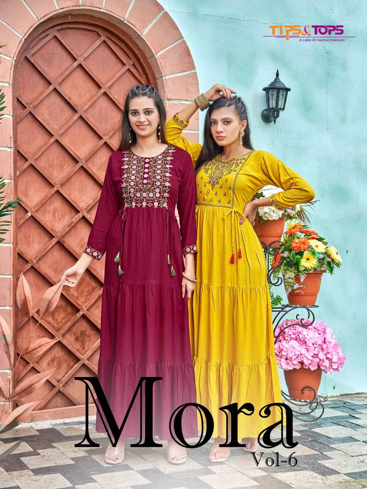 Tips & Tops - Mora Vol 06- Handwork And Ghaghri-Pattern-Flair-Gown-Kurti-poster